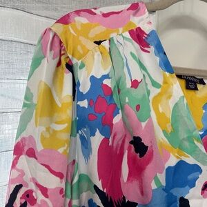 Watercolor Wrap Blouse